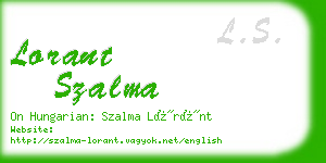 lorant szalma business card